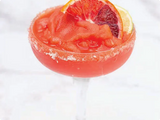 Frozen blood orange margarita