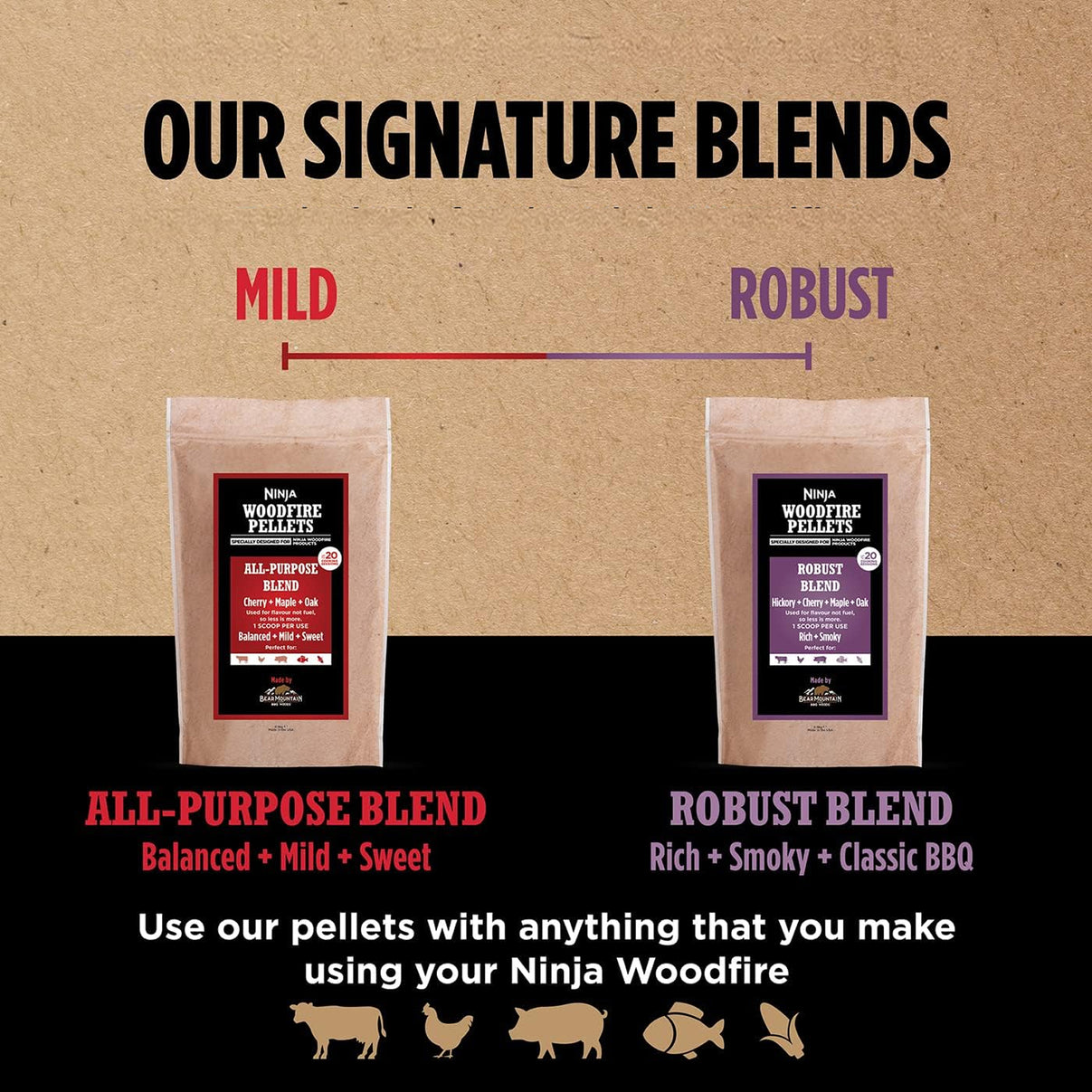 Ninja Woodfire Grill All-Purpose Blend Pellets 900g